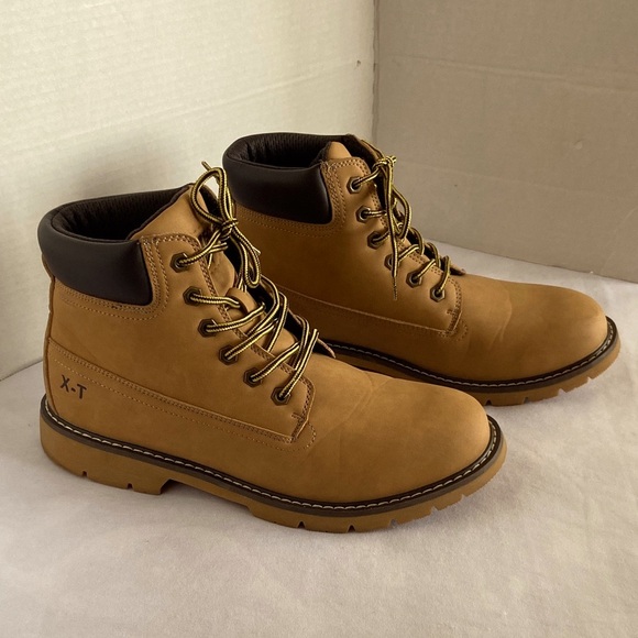 Hi Tec Men's Reznor 6" Wheat Nubuck Vegan Soft Toe Work Boots Shoes Size 10 - Picture 1 of 10